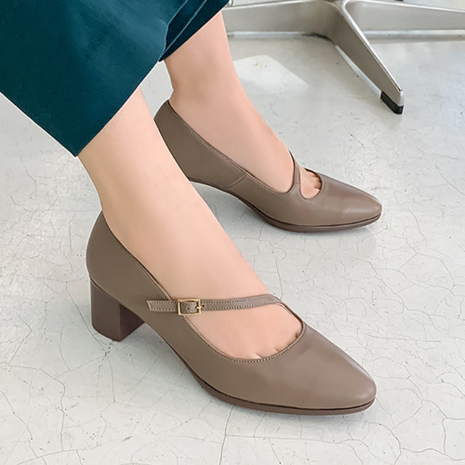 지쎄 제이슈 가죽 수제화 뮤즈온 스트랩 펌프스