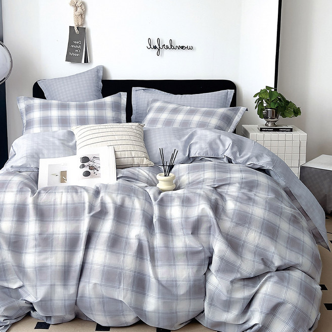 FOCA 韓風設計100%精梳純棉3件式兩用被床包組