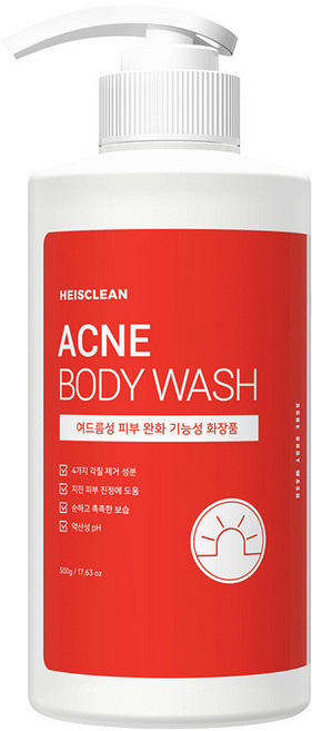 히즈클린 여드름 바디워시, 500ml, 1개