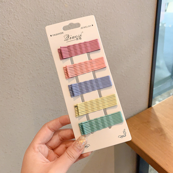 무식이네 베이직 컬러 고급 웨이브 헤어 실핀 A168 40p