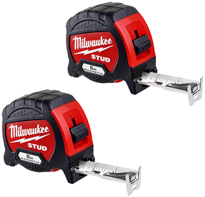 밀워키 스터드 마그네틱 줄자 5m 48-22-9706 + 8m 48-22-9707 세트, 1세트