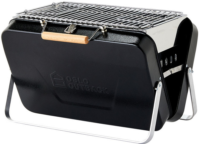 오슬로 아웃백 캠핑 BBQ 화로 블랙, L, 1개
