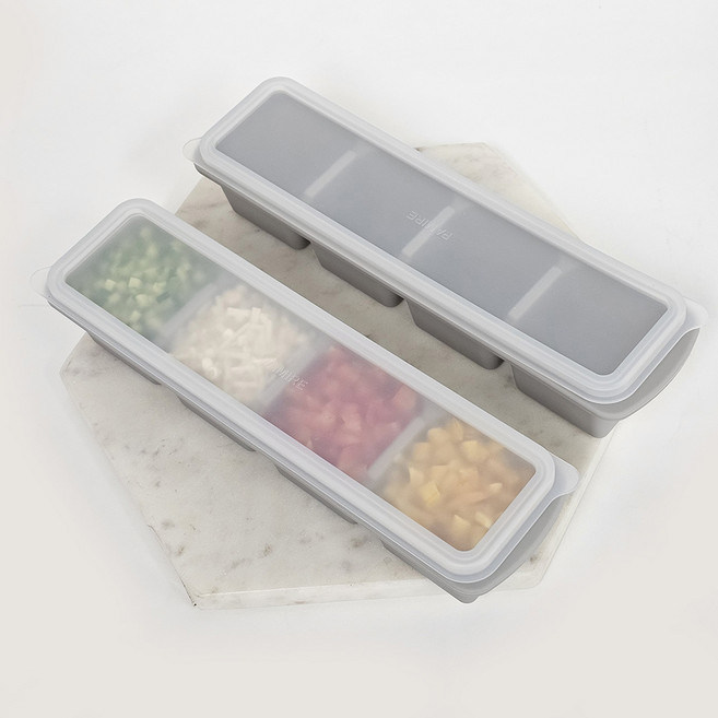 PAMIRE 帕米爾 矽膠ROKA一字型製冰盒, 2個, 灰色