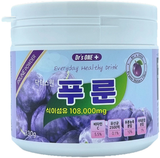 닥터스원 농축분말 푸룬 식이섬유 유산균, 1개, 330g