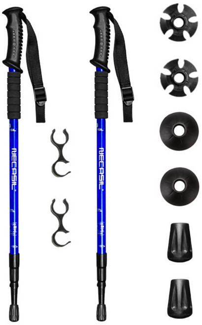 피삼십일 아웃도어 논슬립 등산스틱 세트, 02 블루