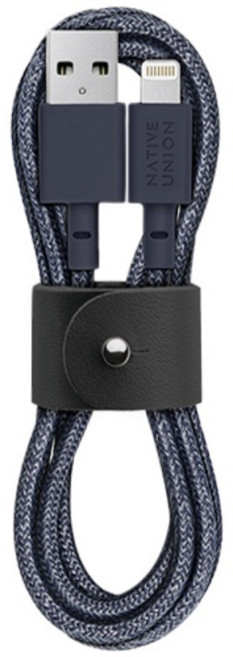 NATIVE UNION Belts A型-Apple 8-pin 充電線, 靛藍色, 1.2m