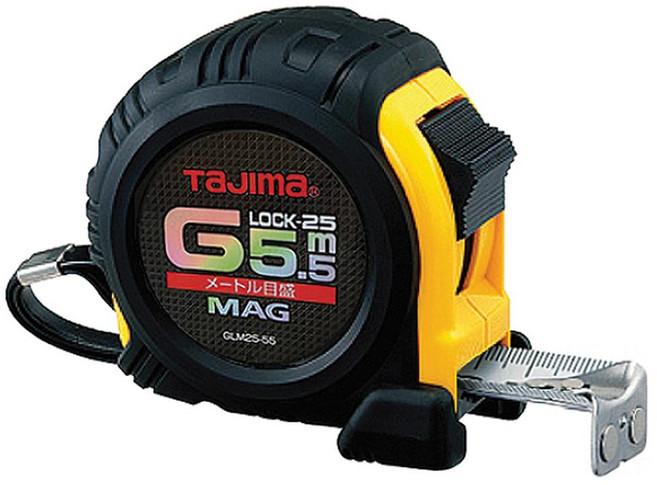 Tajima 磁性掛鉤 自動捲尺 5.5米 GLM25-55, 1個