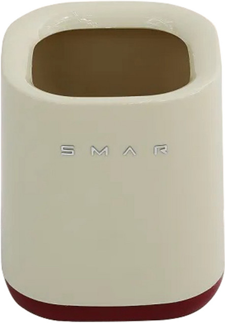 FAmILyLIFE 生活 輕奢風潤色方形垃圾桶 A-416-W, 低調白