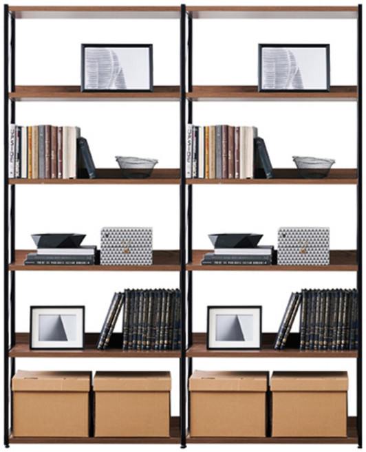 리바트 프렌즈 스틸 1600 책장 방문설치, 월넛(책장), 5단