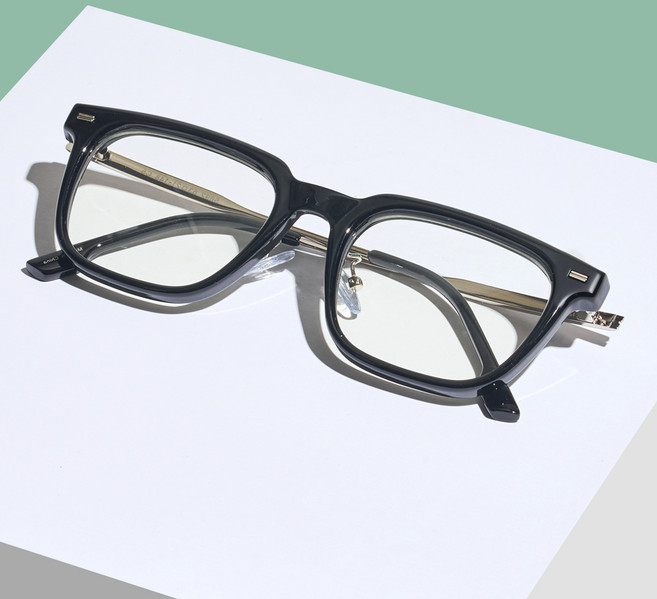 멜라크메 빅사이즈 사각 뿔테 데일리 렌즈없음 안경테 5692