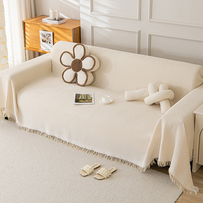 생활업글연구소 물세탁 가능한 소파커버, 크림베이지, 1개