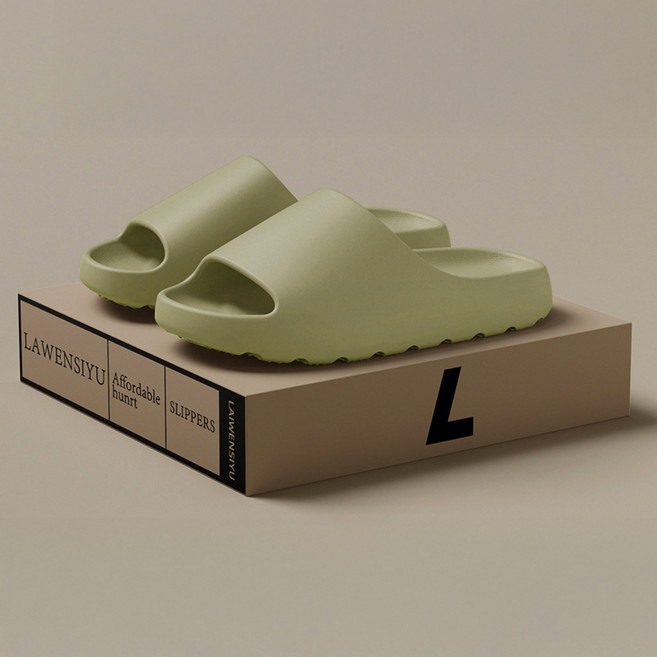 아트조이 EVA 볼륨 쿠션 두툼한 슬리퍼 3.5cm, 그린, 1개