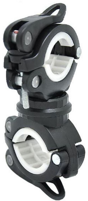 메이크스피드 360도 회전 멀티형 자전거랜턴 거치대, 블랙화이트, 1개