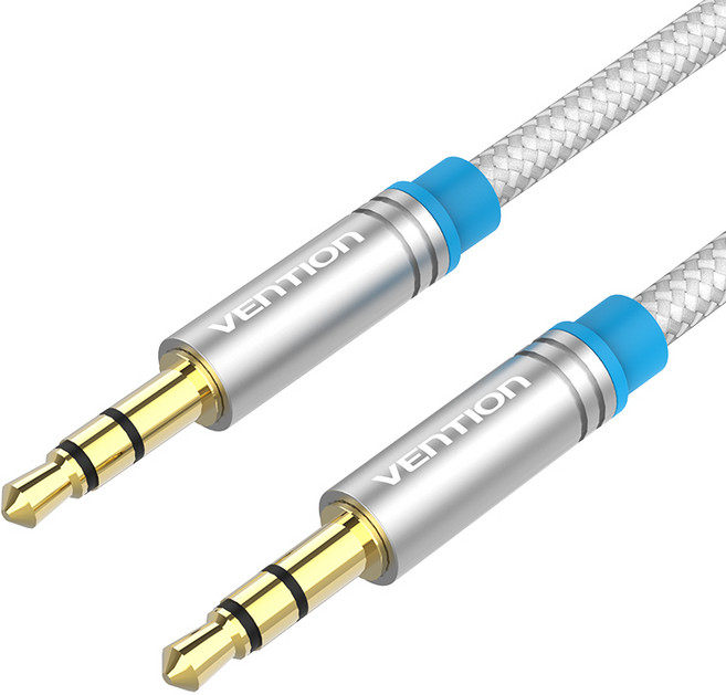 벤션 3.5mm Male to Male AUX 케이블 A타입 2m, P350AC, 실버 화이트, 1개