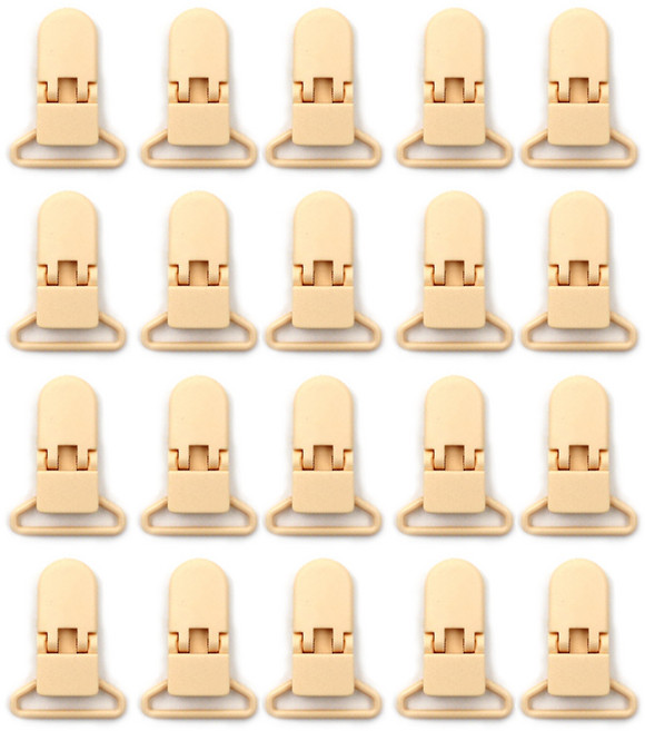 플라스틱 클립 베이지 25mm, 1개입, 20개