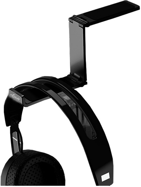 오메이 알루미늄 접이식 헤드셋 거치대, HS100, 블랙, 1개
