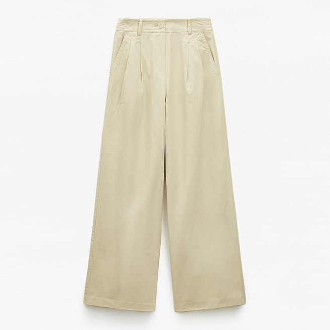 미쏘 여성용 와이드 코튼 팬츠