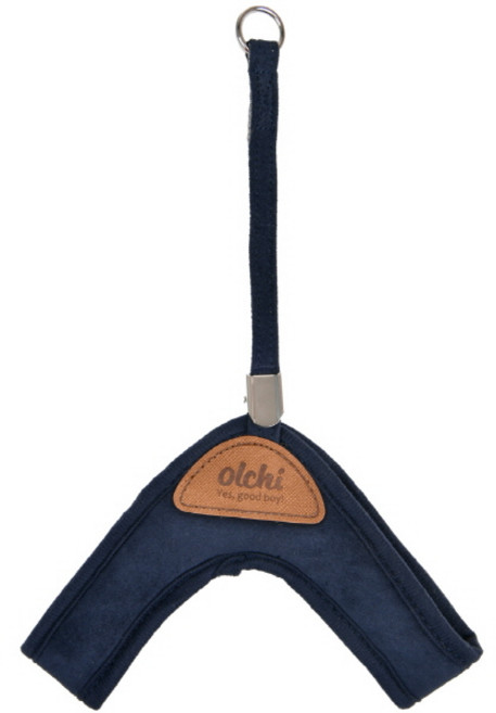 올치 강아지 스웨이드 v형 하네스 HV6567, 네이비, 1개