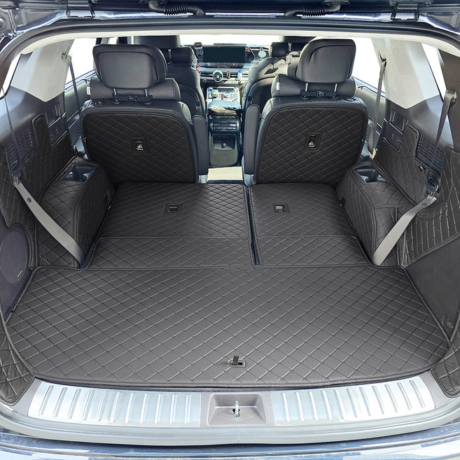 비비키 프리미엄 풀커버 트렁크매트, 더뉴 팰리세이드 7인승 자동폴딩 2022년~2024년, 블랙