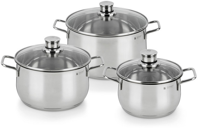WMF 인덕션 디아뎀 플러스 양수 냄비 세트, 스텐, 양수냄비 16cm + 양수냄비20cm + 양수냄비24cm, 3개