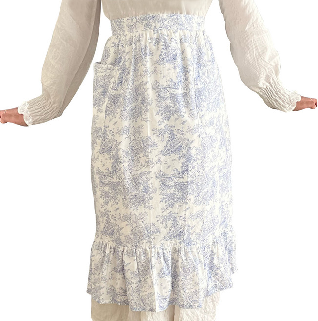 바른리빙 디에르 허리 앞치마, 블루, 1개