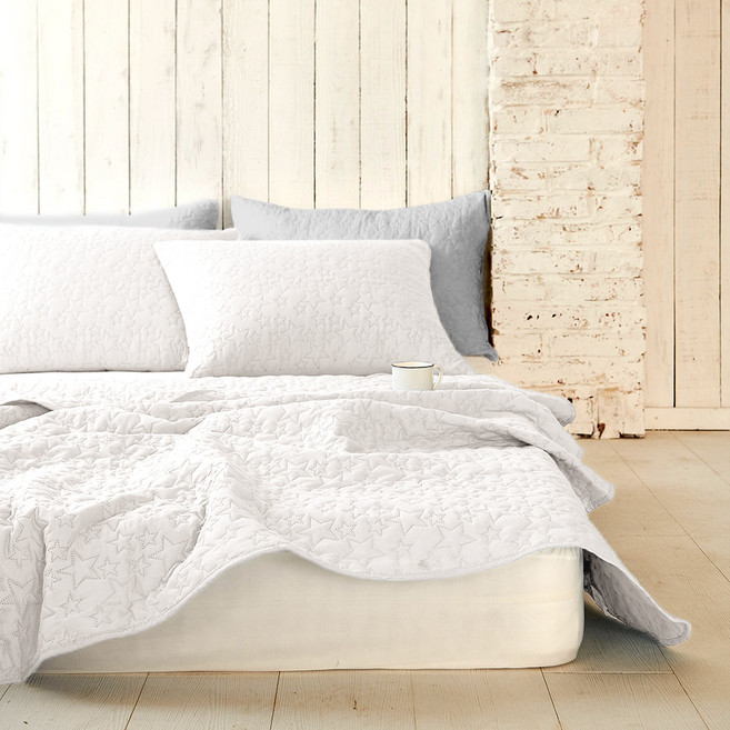 데시뉴 에센스 항균 누빔 이불겸 침대 스프레드, 화이트