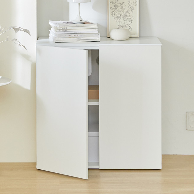 채움가구 리무드 수납장 E0 LPM 18T 800 방문설치, 크림화이트