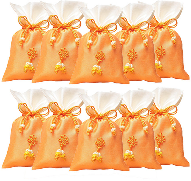 包裝網 傳統福袋 基本款 中, 10個, 05 橘色