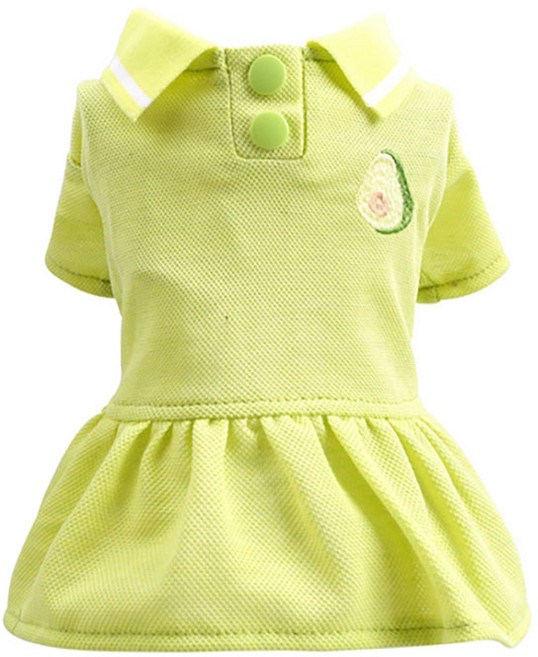 스타 귀여운 반려동물 원피스, 그린, 1개