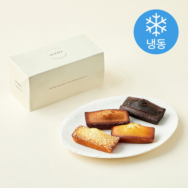 베즐리 휘낭시에 플레인 + 코코넛 + 츄러스 + 쇼콜라 세트 165g (냉동), 1개입, 1세트