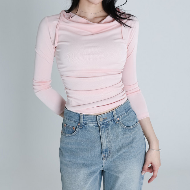 Moirbella 女款蝴蝶結抓皺T恤 T26SS2-A2661