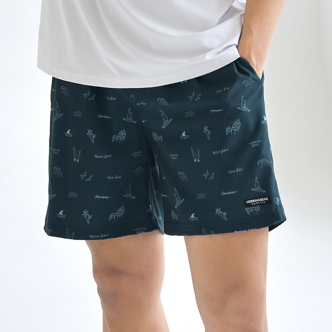 HERRINGBONE apparel 男士Saint防磨衣海灘褲 AG324, 藍綠色