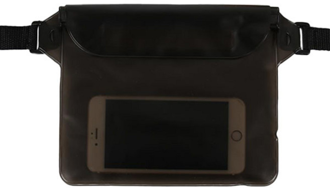 디에스 원터치 대용량 핸드폰 방수힙색, 블랙, 1개