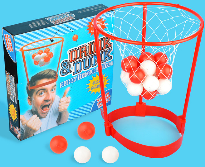 코믹 농구 파티 게임 바스켓 + 공 20p 세트, 혼합색상, 1세트
