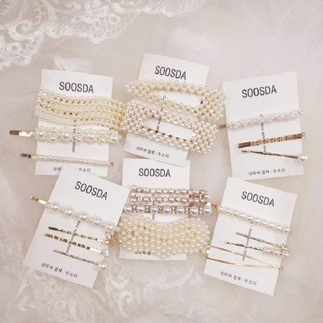 SOOSDA 20款珍珠髮夾套組