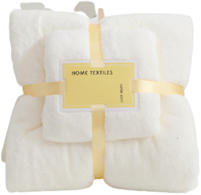 프랑온드 심플 비치타올 대형 + 소형 세트, 크림, 1개