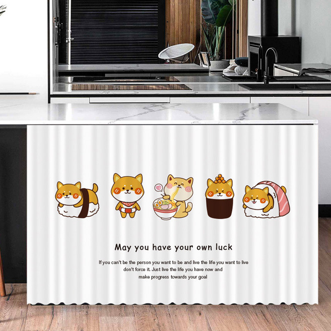 아티홈 애니멀 귀여운 벨크로 캐비닛 커튼