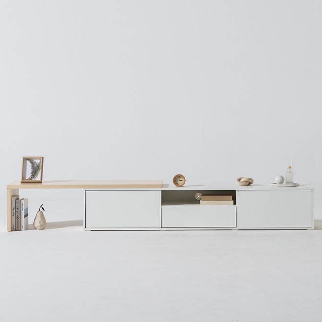 도모 젤레브 확장형 거실장 방문설치, 우드