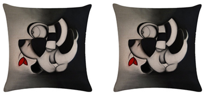 도란도란 빨간모자 친구 이야기 인테리어 쿠션 커버 2p