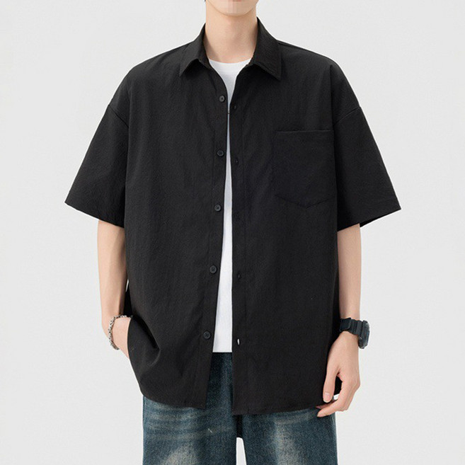 INFIOUS 男士基本款短袖襯衫 I263-49