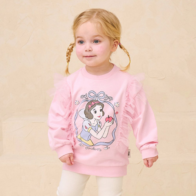 밀크마일 여아용 디즈니 백설공주 러블링 티셔츠