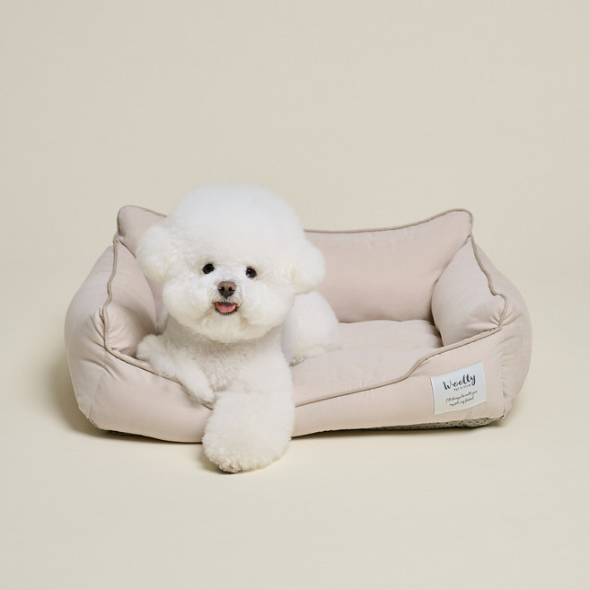 울리 반려동물 베이직 사각방석, 크림, 1개