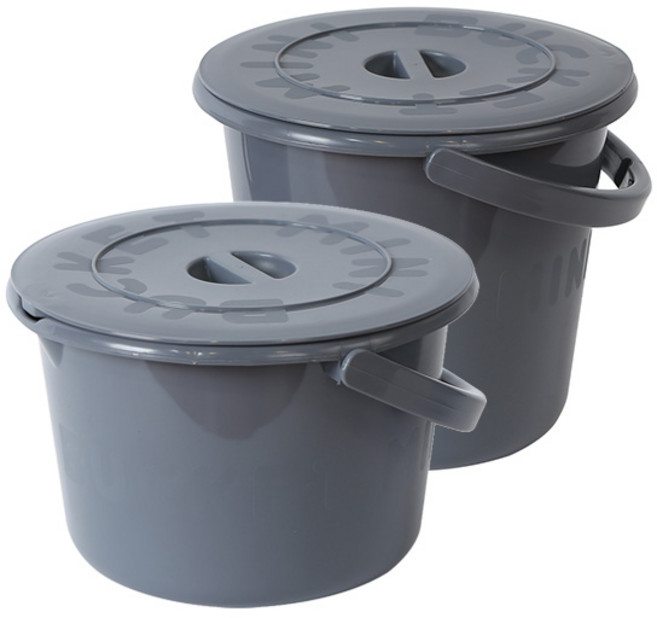 플라팜 미니버켓 4L + 5L 세트, 그레이, 1세트