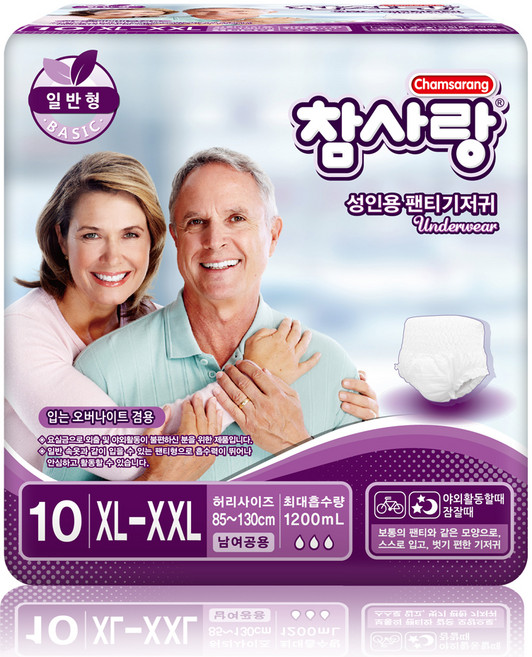 참사랑 남녀공용 성인 팬티기저귀 일반형, 특대형, 10매입, 1개