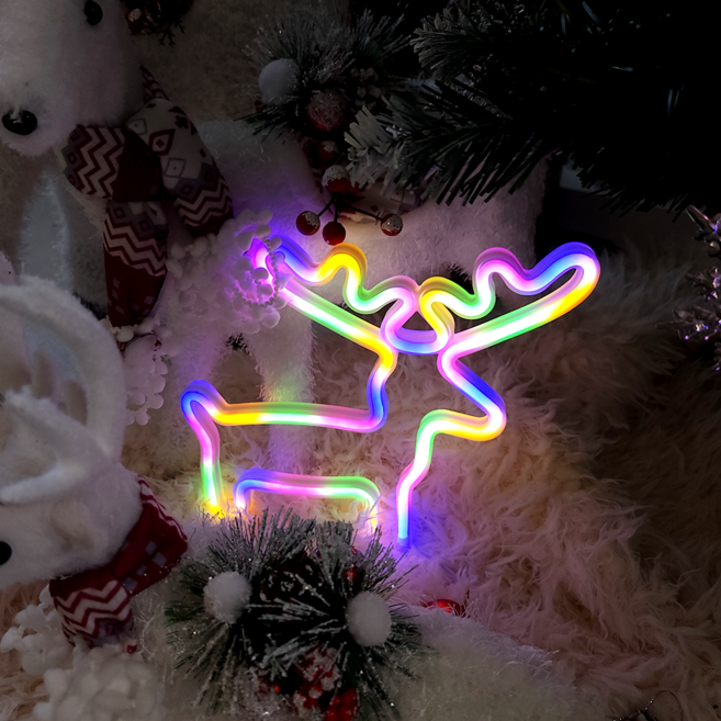 聖誕節LED霓虹燈串燈間接照明燈條室內裝飾品 魯道夫, 混合色, 1個