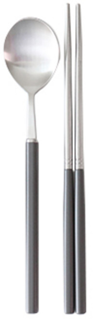 카모메키친 컬러무드 수저세트, 젯블랙, 숟가락 + 젓가락, 1세트