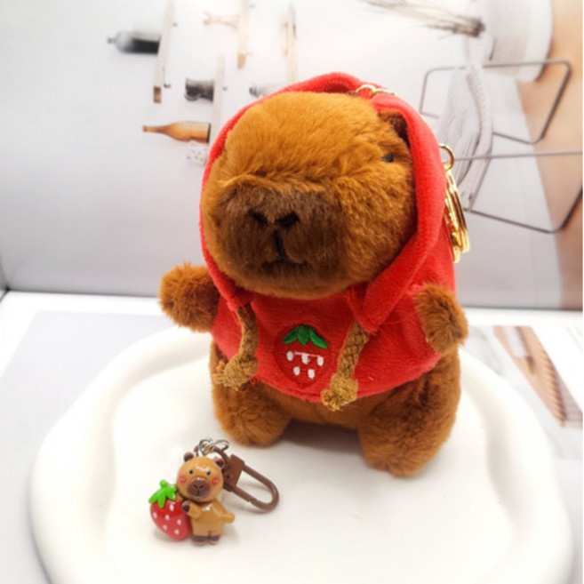 버블리데이 귀요미 카피바라 인형 키링 2종 세트