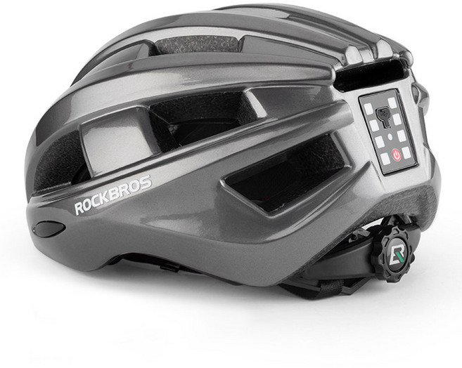 락브로스 후미등 자전거 헬멧 ZK-013, 그레이, 1개