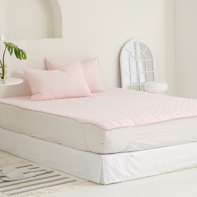 누비지오 베러쿨 아이스몽글 냉감 여름 침대패드, 핑크