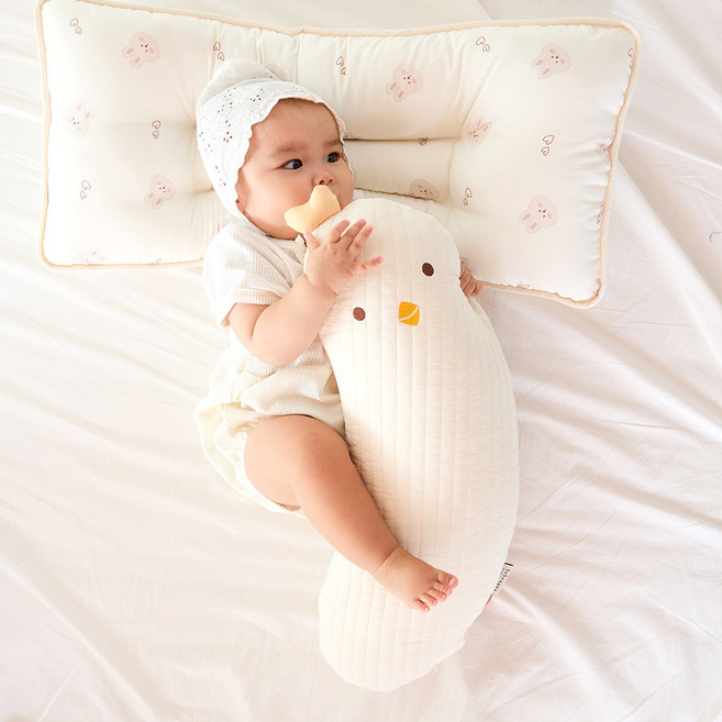 베베누보 순면 누빔 사계절 아기 바디필로우, 꼬꼬